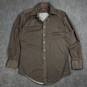 Vintage 70s Kingsport Shirt Mens Small Button Up Polyester Disco Print Geometric